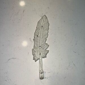 White Feather Single Wall Hook